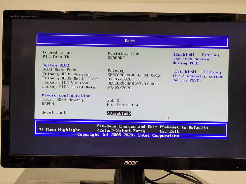 1UI Intel S2600WF Server 2x Xeon Gold 6140 2.3GHz Processors No Ram 4x LFF [B]
