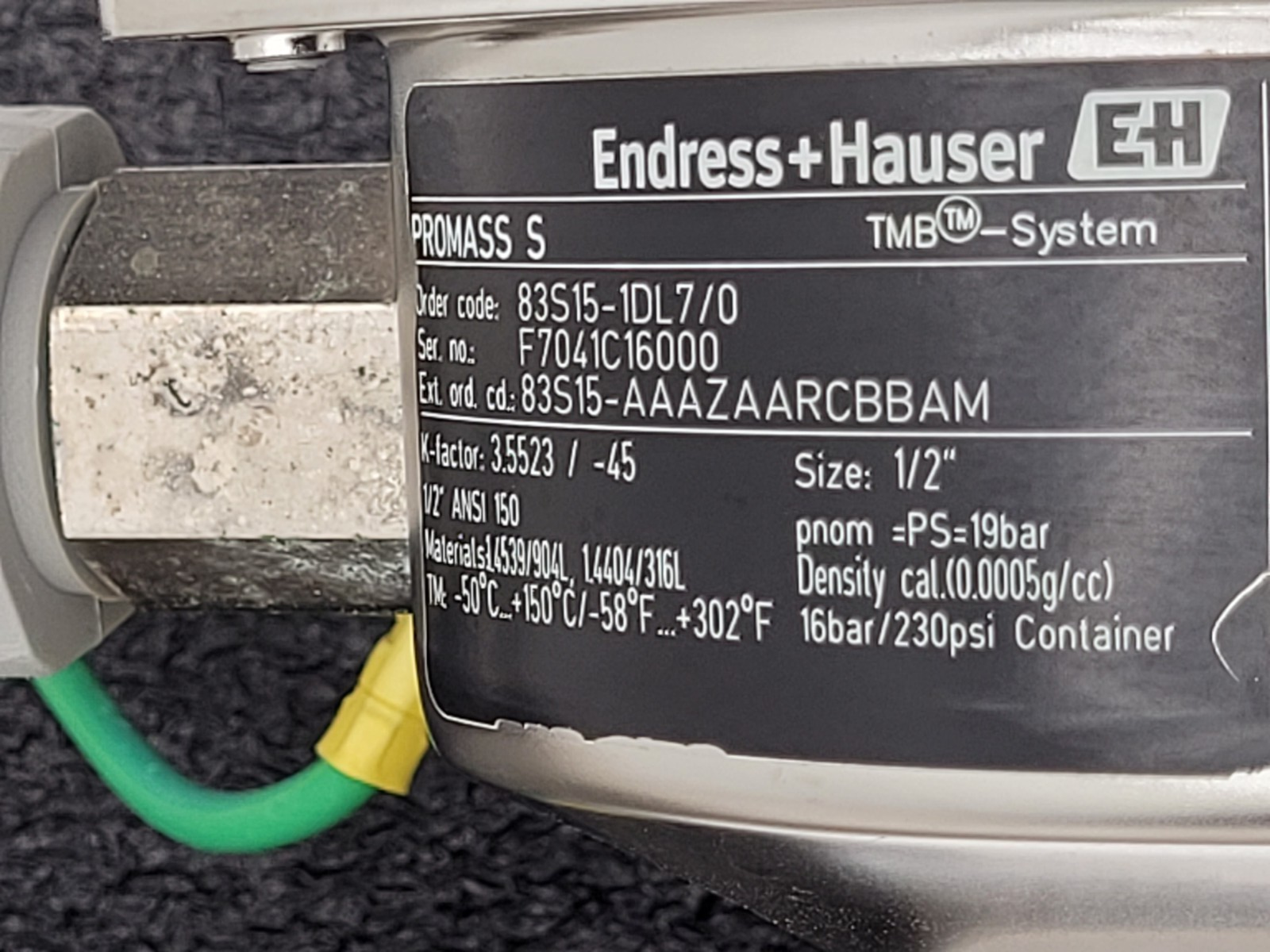 Endress+Hauser PROMASS S Mass Flowmeter 83S15-1DL7/0 Flow Controller +XMTR B [8]
