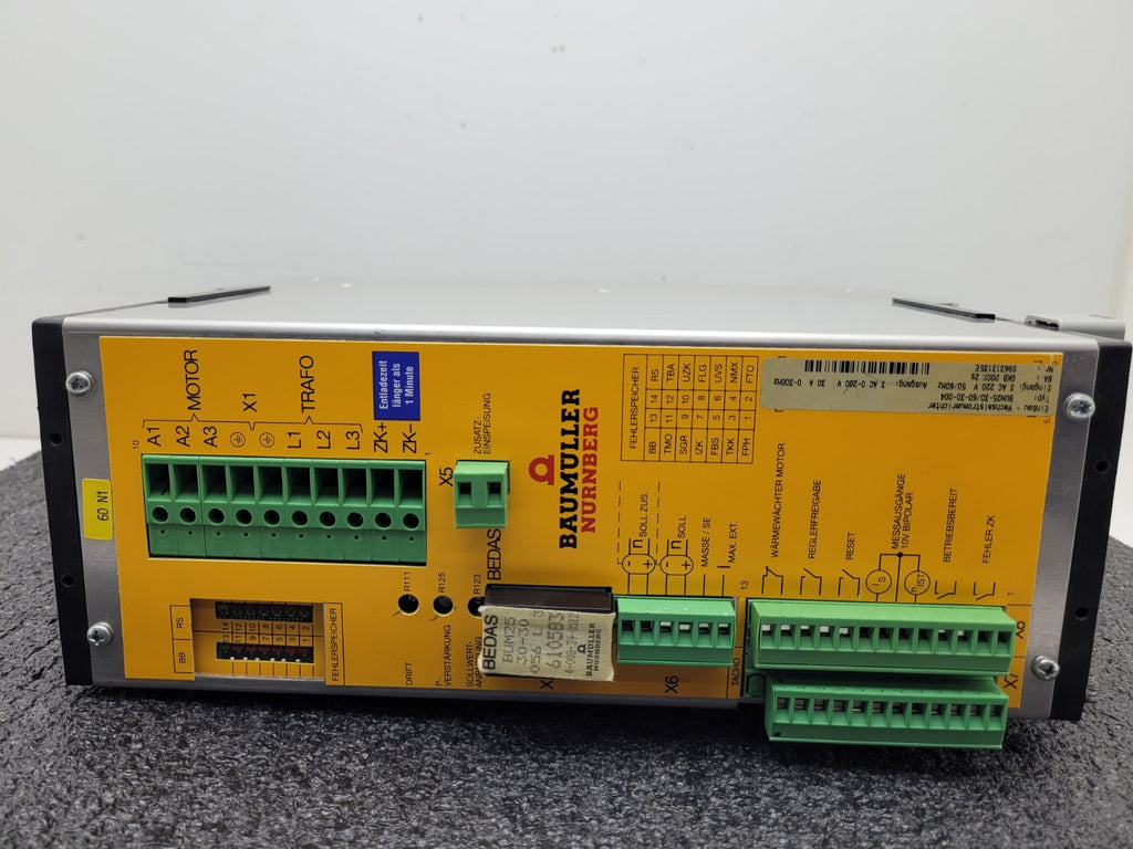 Baumuller Nurnberg AC Servo Motor Drive BUM25-30/60-30-004 10HP 0-200V 30A Out