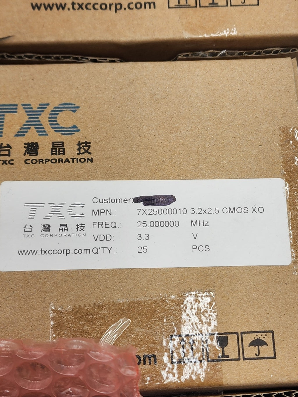Lot of ~575 TXC XO SMD CMO Crystal Osillator 25 33 50 75 100 125 150 212MHz
