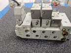 Numatics 5 Valve Solenoid 041SA400M0000F Pneumatic Manifold Set 3 Blocks DB25