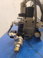Burkert 413-G-1/4-B-PL-1/4 Pneumatic Solenoid 7 Valve Manifold 120VAC Unit A