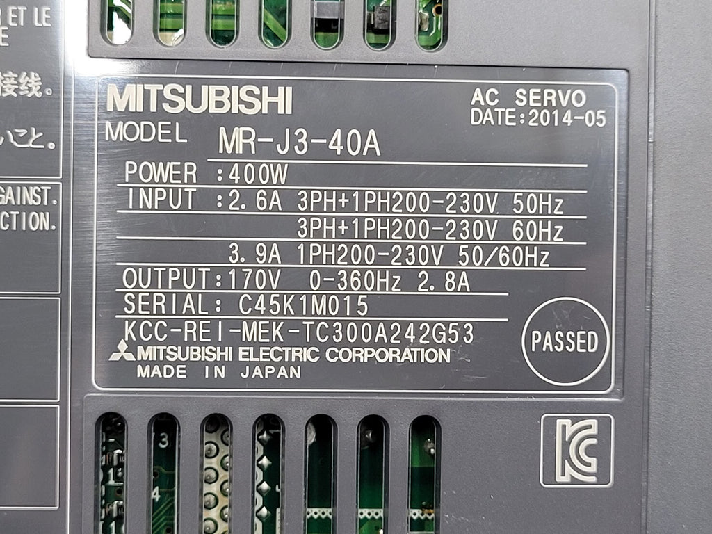 Mitsubishi 400W Servo Drive Amplifier HF-KP43 + MR-J3-40A 400W Servo Motor