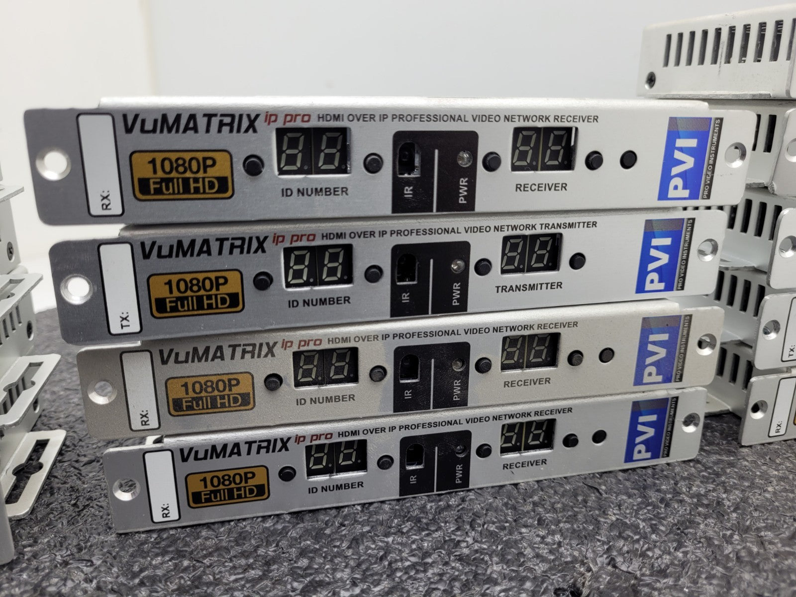 13x PVI VUMATRIX Ip Pro VMX-1X-RX-IP-PRO 1080P full HD HDMI Ethernet LAN Modules