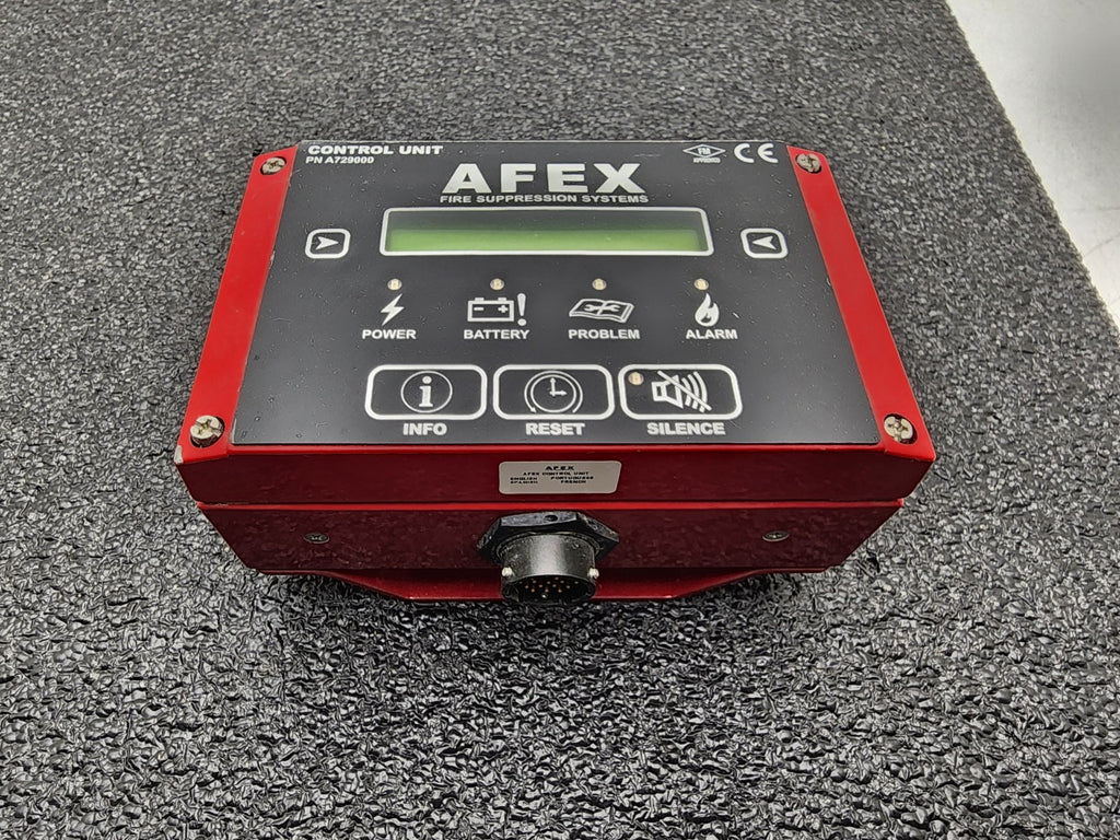 AFEX  Fire Suppression Systems Control Unit Panel A729000 Good Battery