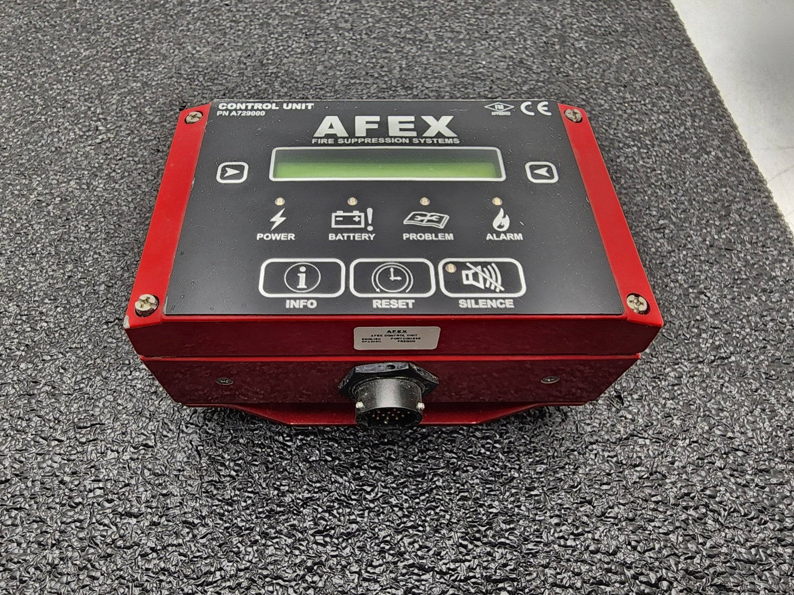 AFEX  Fire Suppression Systems Control Unit Panel A729000 Good Battery