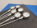 Lot of 6x Stubbe Wika 837-1 MDM 902 G 1/4" DN20 PP PTFE Pressure Guage 0-2.5 BAR