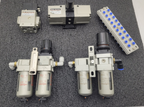 Lot of 5 SMC AFM30-03 Pneumatic Booster, 2x Regulator Solenoid Soft Start Valve