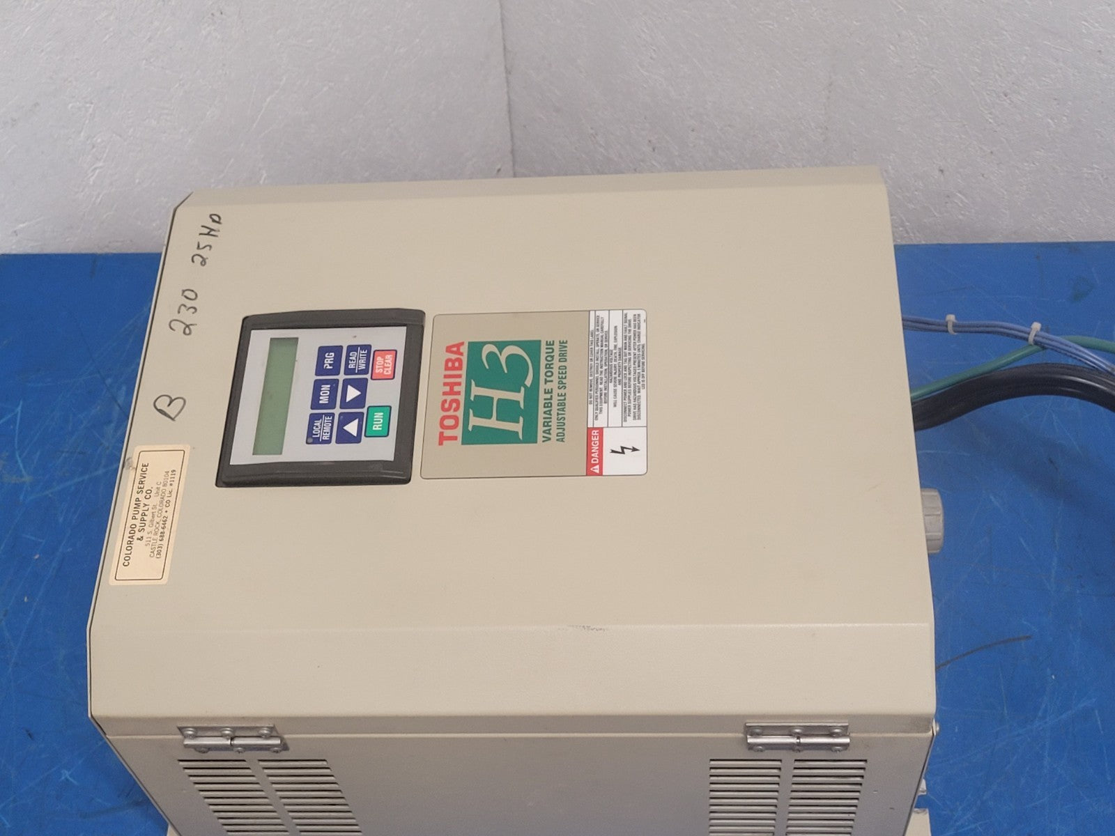 Toshiba H3  Tosvert 130H3 VT130H3U2270 25HP VFD Motor Drive Control 208/230VAC