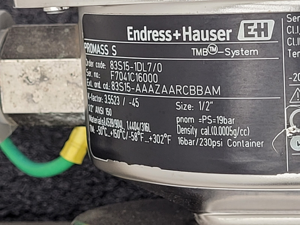 Endress+Hauser PROMASS S Mass Flowmeter 83S15-1DL7/0 Flow Controller +XMTR B [8]