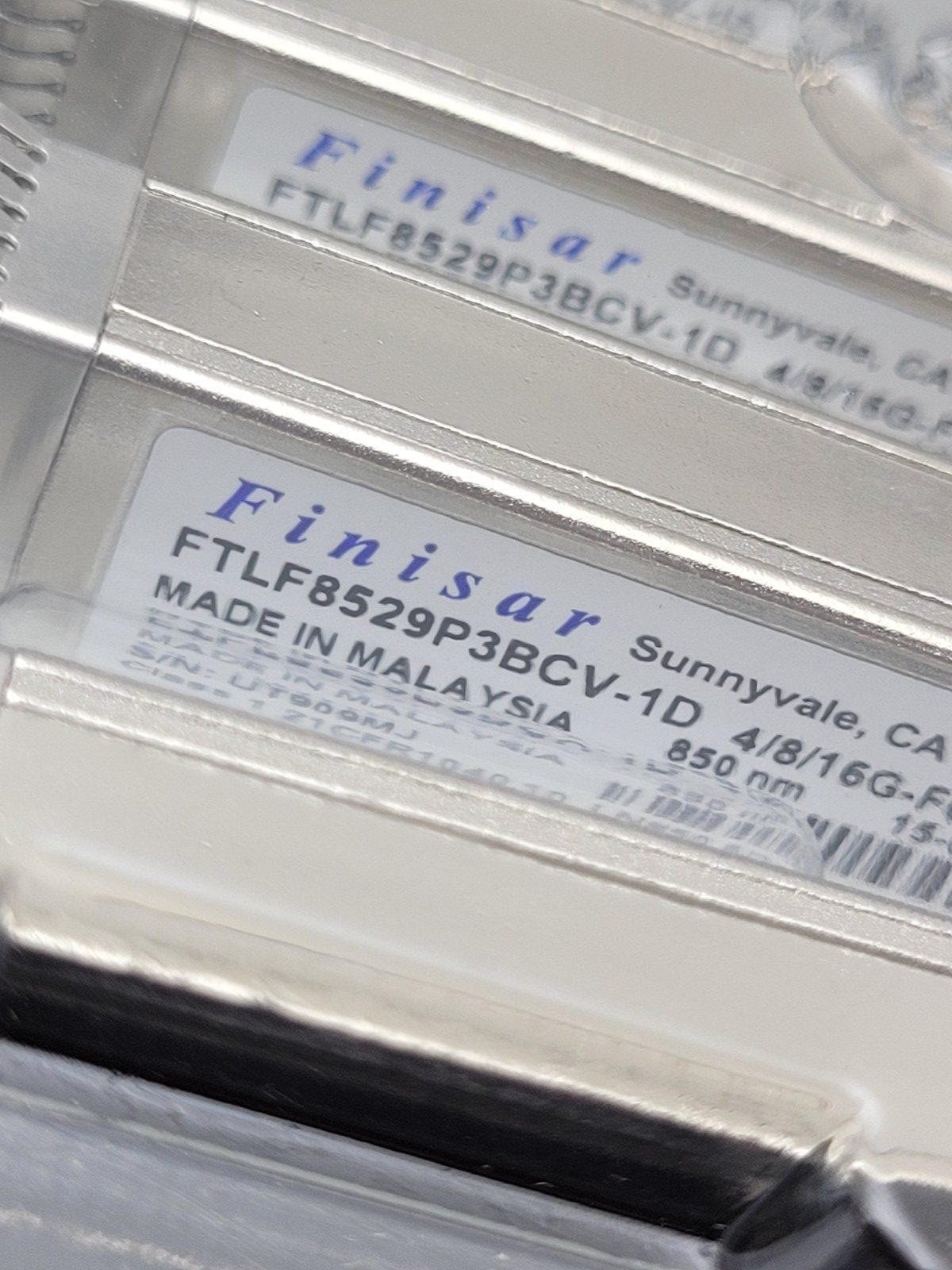Lot of 61x Mixed FINISAR FTLF8529P3BCV-1D 4/8/16G-FC-SR SFP Optical Transceiver