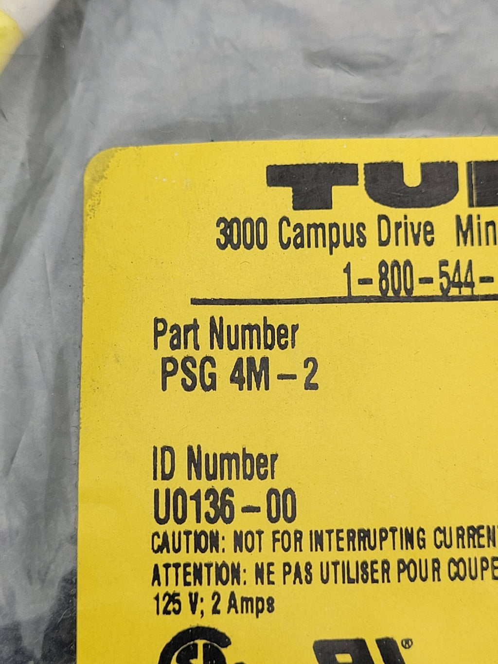 Turck PSG 4M-2 M8 Male Straight 4-pin Actuator and Sensor Cable To 4 wire