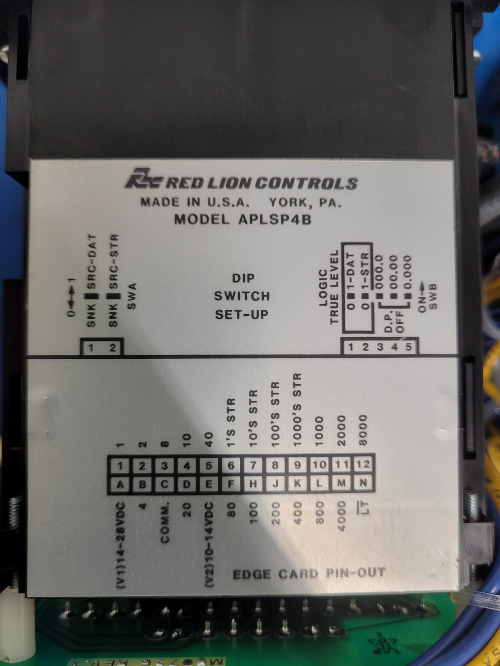 Red Lion APLSP4B Digital Readout Allen Bradley 800m-XD1S Buttons Control Panel