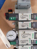 Numatics Air Valve Manifold 6x Solenoid 041SA400M0000F 2x regulated 24VDC N1