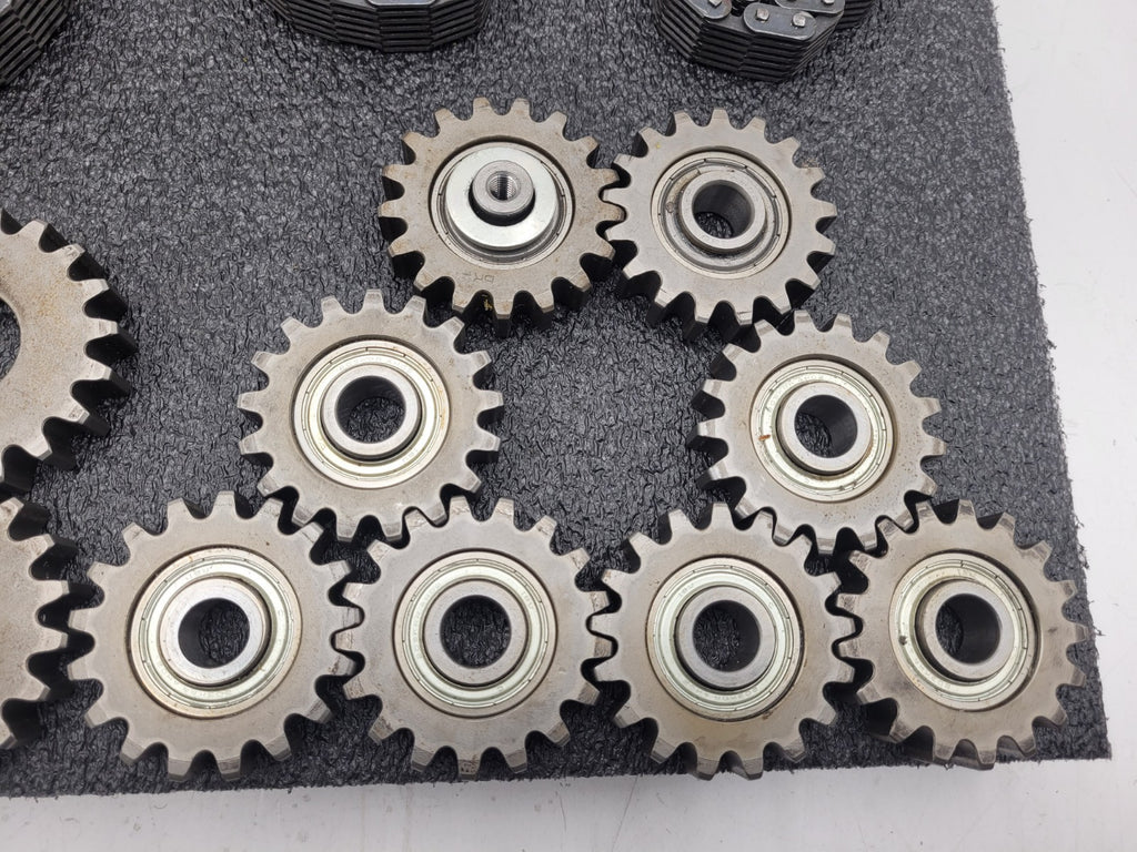 Lot of 3 Timing Roller chain sprocket set multiple 10T - 20T Numbered 74 BRH BRN
