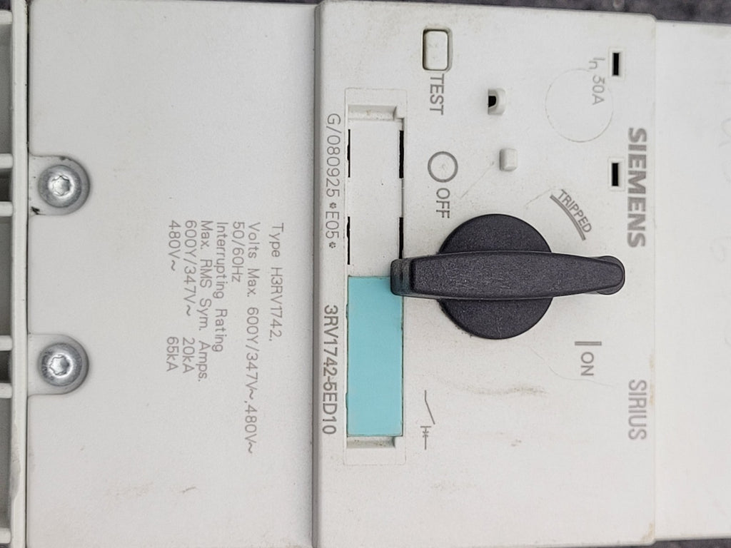 SIEMENS Sirius 3RV1742-5ED10 50 A Circuit Breaker Motor Protector H3RV1742