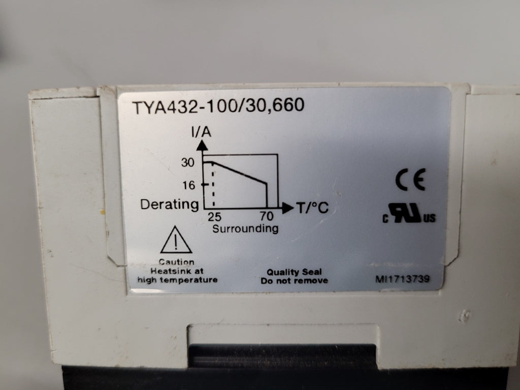 JUMO TYA432-100/30.660 Solid State Relay 4-32VDC Control  24-660VAC 30A Ouput