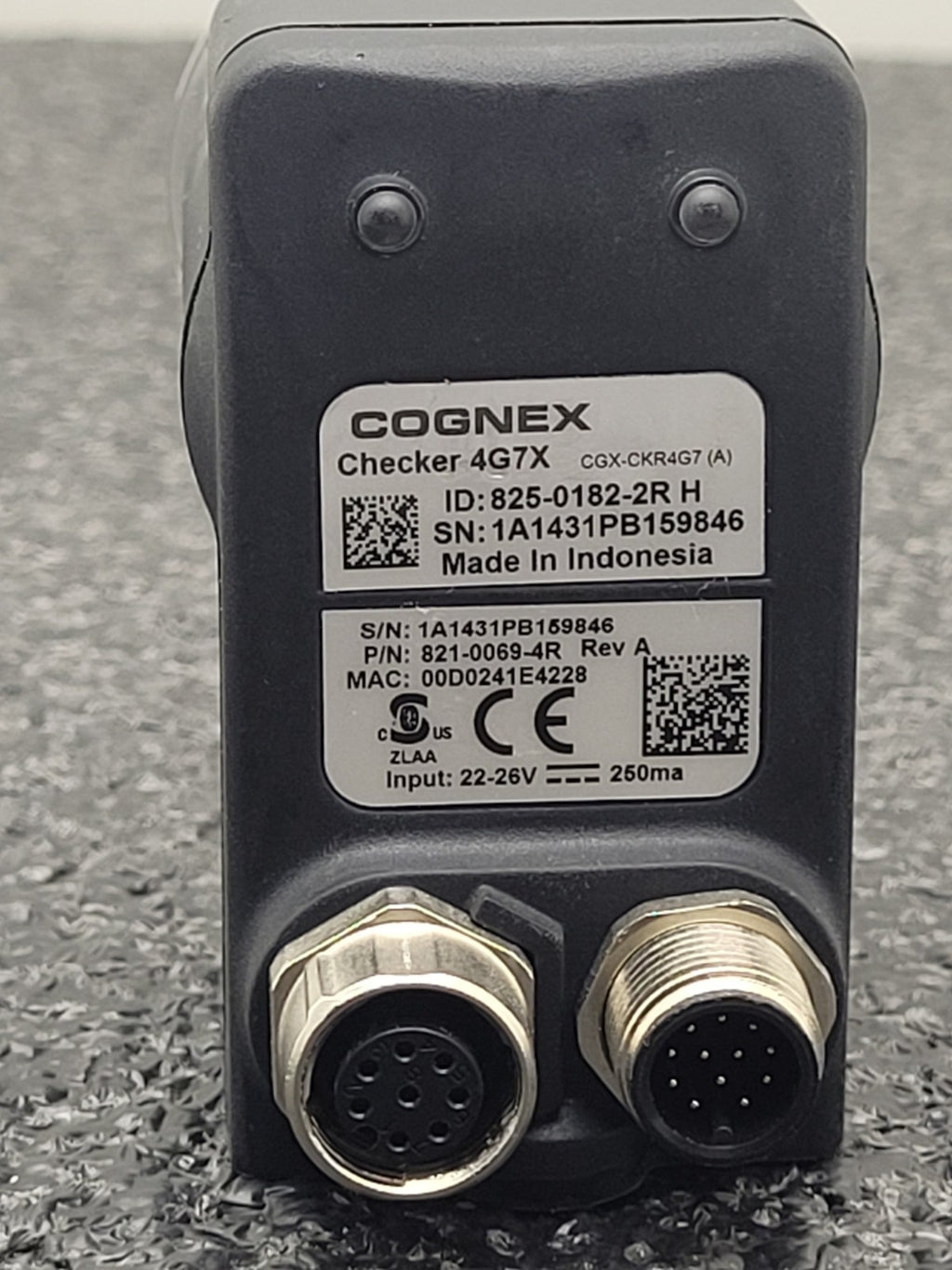 Cognex Checker 4G7X Vision Sensor 825-0182-2R RevA Industrial Camera 821-0069-4R