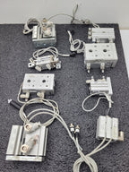 Lot of - 8 Assorted  SMC MXS 100PSI Linear Slide Guide Cylinder w/sensors