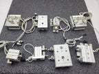Lot of - 8 Assorted  SMC MXS 100PSI Linear Slide Guide Cylinder w/sensors