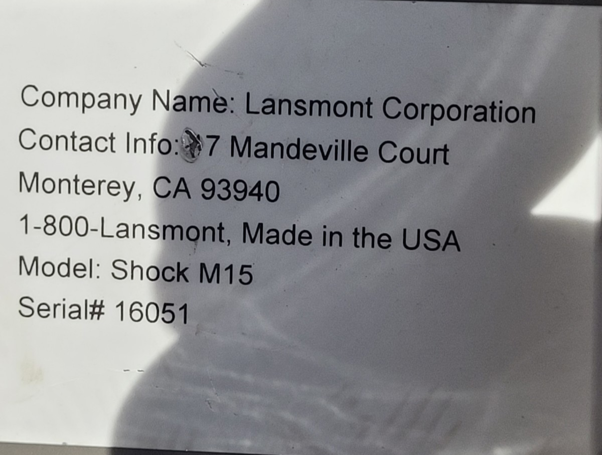 Lansmont Drop Impulse Shock Tester SHOCK M15 serial# 16051 Missing Parts