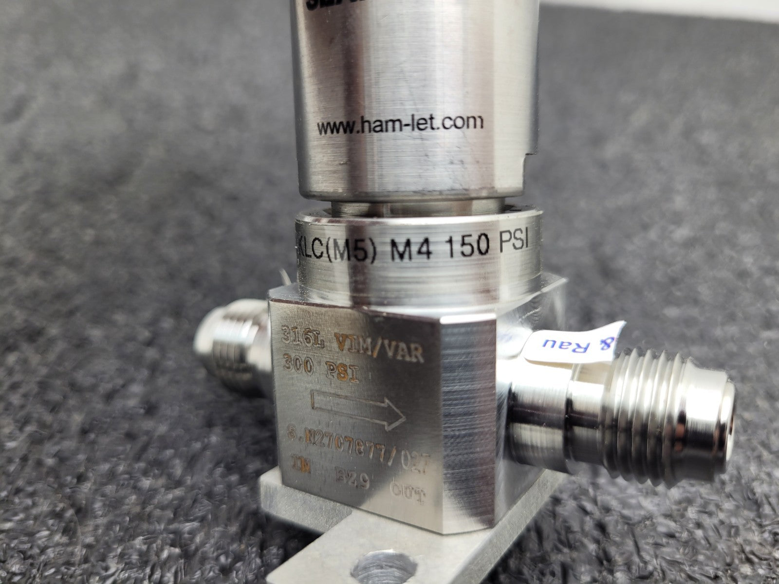 Ham-Let UCV HM20 4VKLC (M5) M4 Pneumatic Operated High Purity Diaphragm Valve