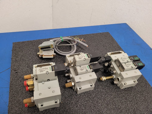 Numatics 5 Valve Solenoid 041SA400M0000F Pneumatic Manifold Set 3 Blocks DB25 B