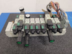 Numatics 9x Valve Solenoid 041SA400M0000F 3x Regulated Pneumatic Manifold N6