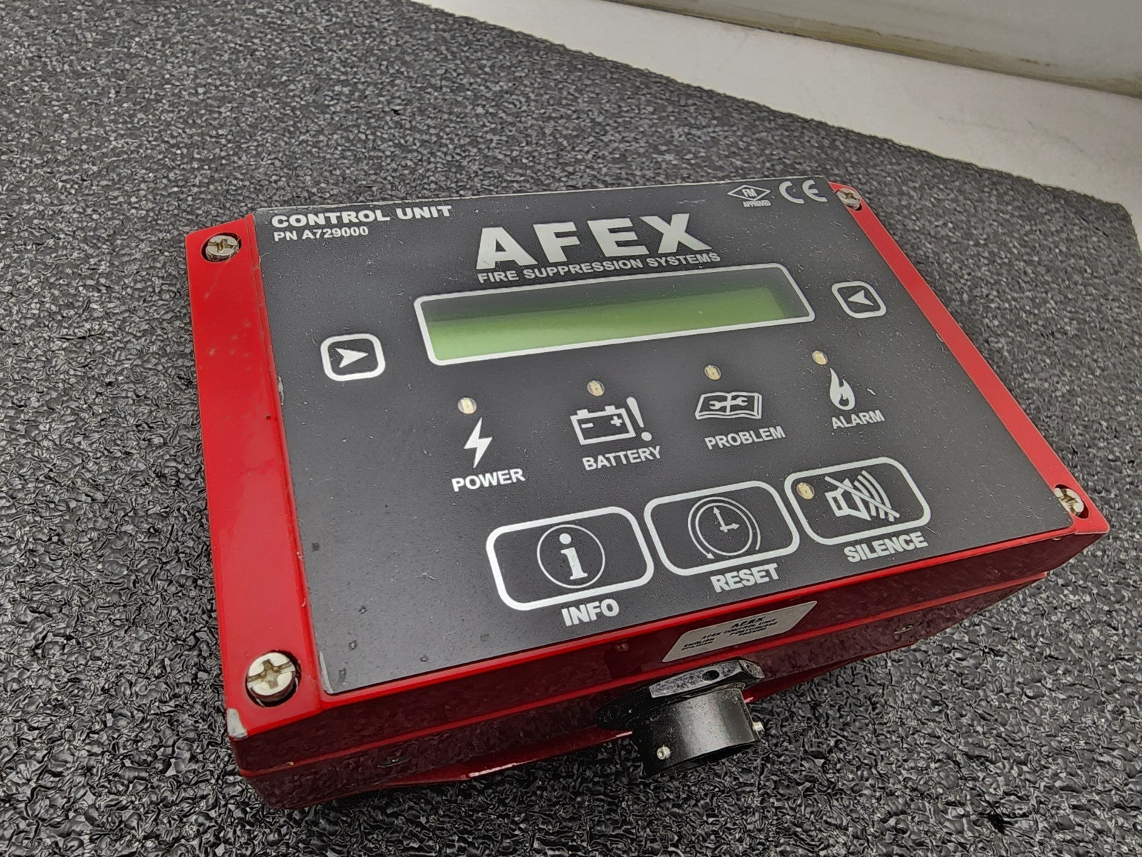AFEX  Fire Suppression Systems Control Unit Panel A729000 Good Battery