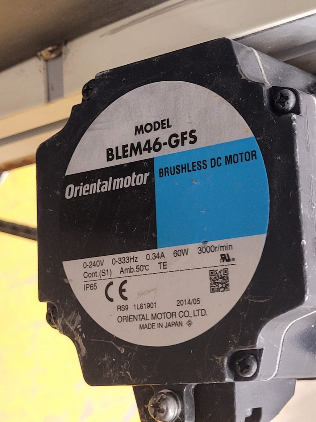 Oriental Motor Conveyer Brushless DC Motor BLEM46-GFS PADPO3 Controller  36"x53"