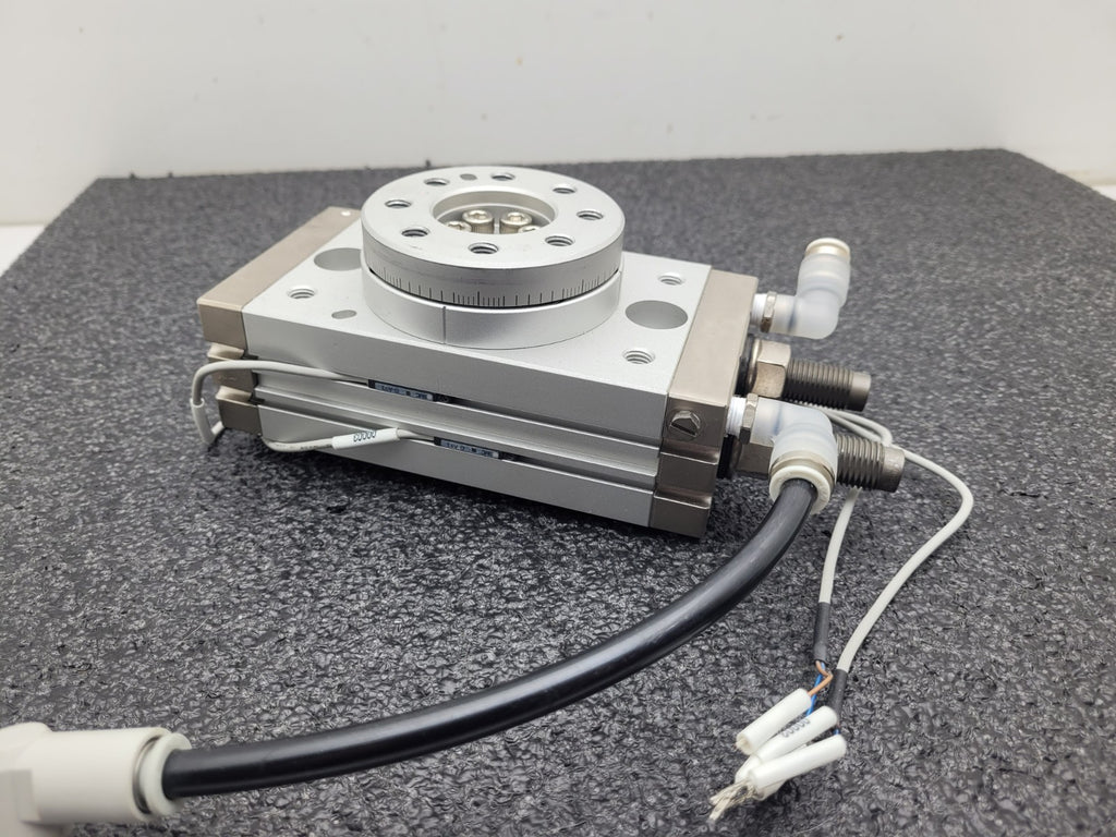 SMC 11-MSQB50R Pneumatic Rotary Actuator Table w/ 2x D-A93 Autoswitches Sensors