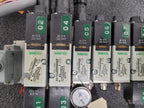 Numatics 7x Valve Solenoid 041SA400M0000F 4x Regulated Pneumatic Manifold N5