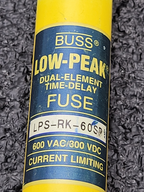Lot of  6  Bussmann LPS-RK-60SP 60 Amp Fuses Low Peak 600 Volts